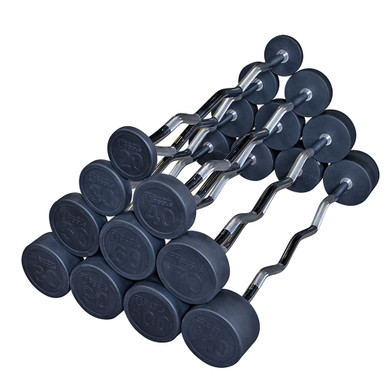 Body Solid Fixed Barbell, Fixed Curl Bar Rack