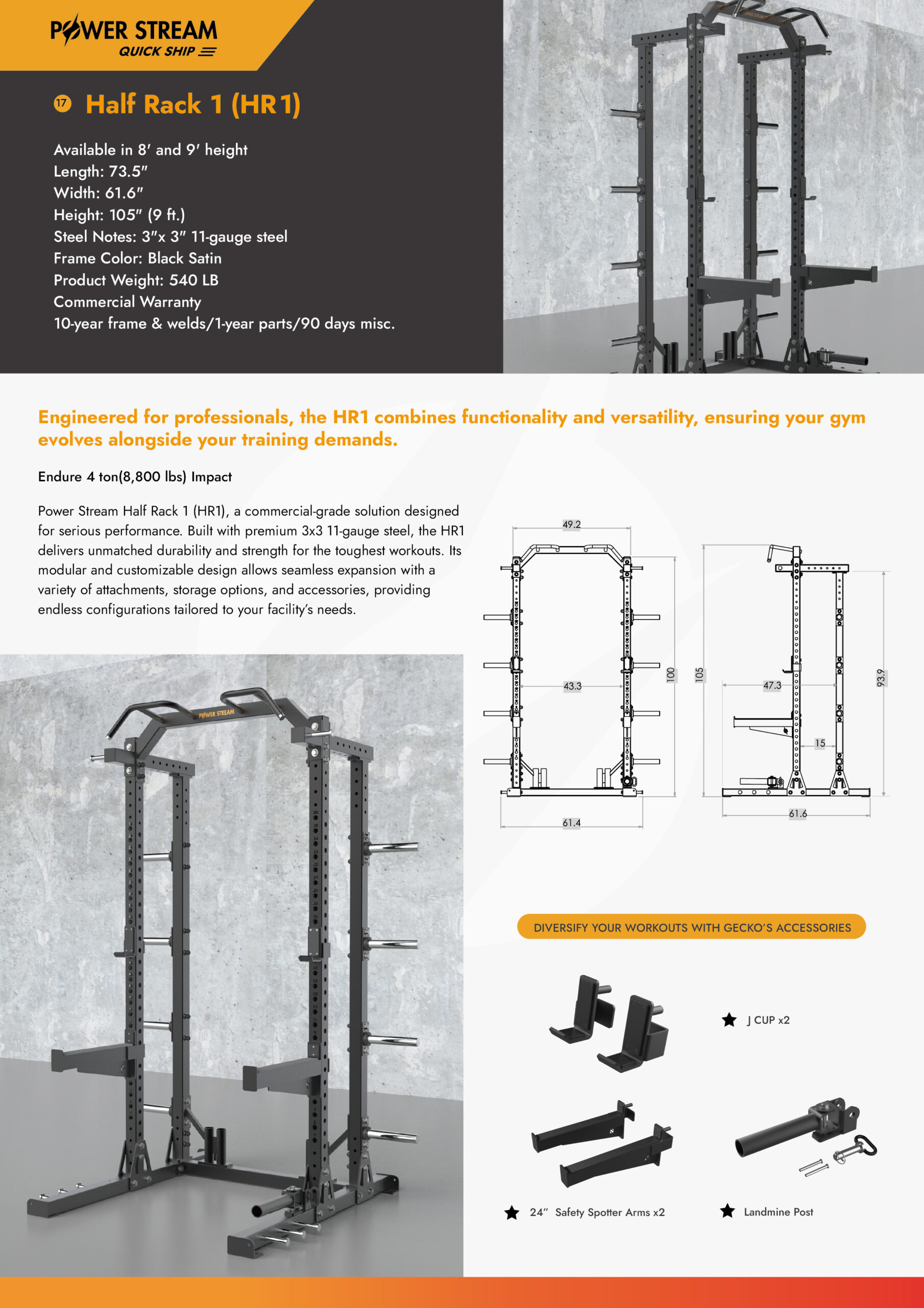 Power Stream PR1 Full Power Rack