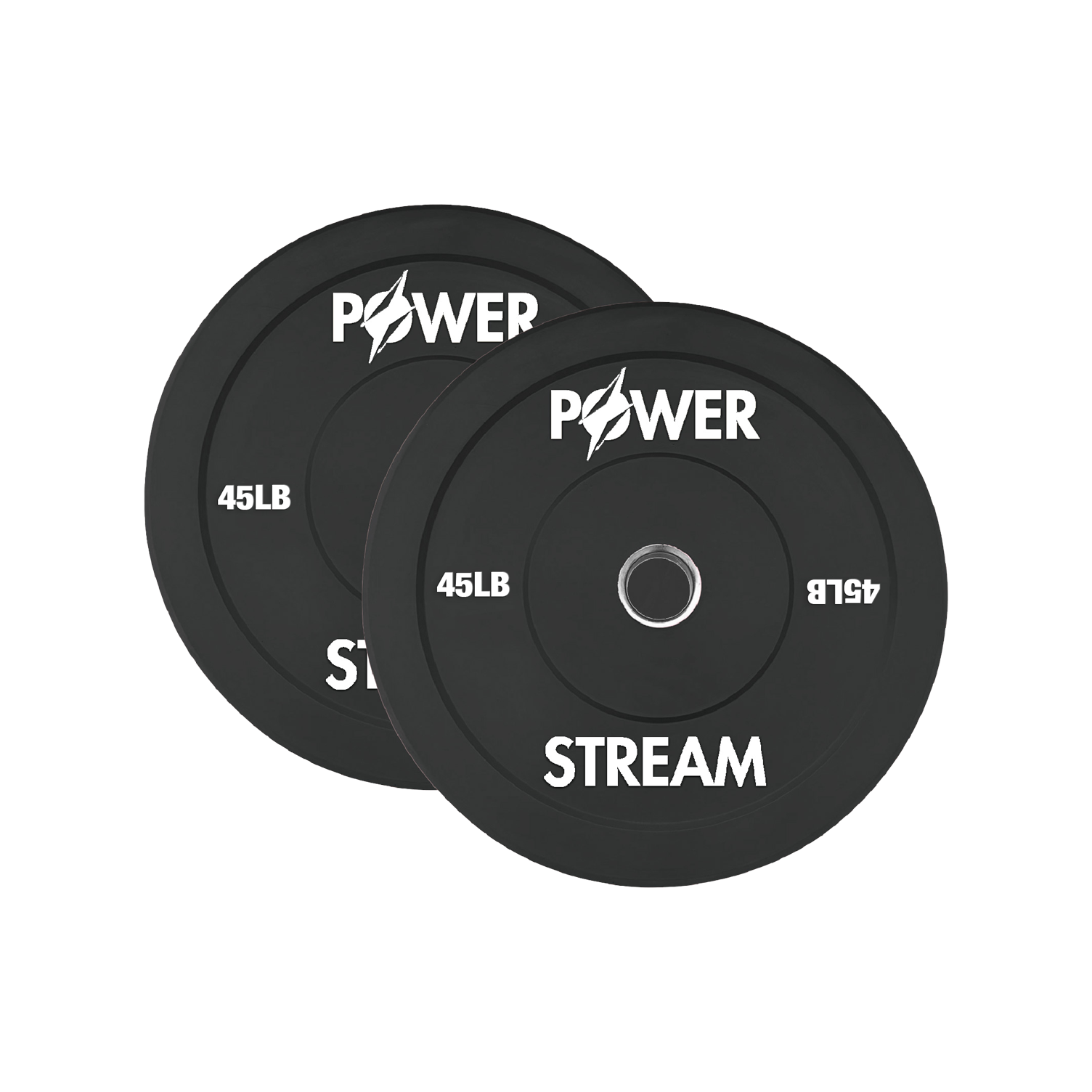 Power Stream Black Rubber Bumber Plate 10 lbs(Pair)