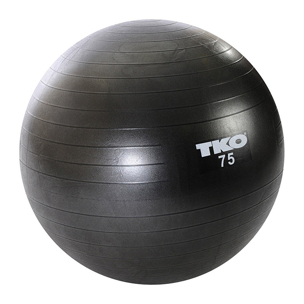 TKO TKO 75 cm. Fitness Ball, Black, Chart & Pump