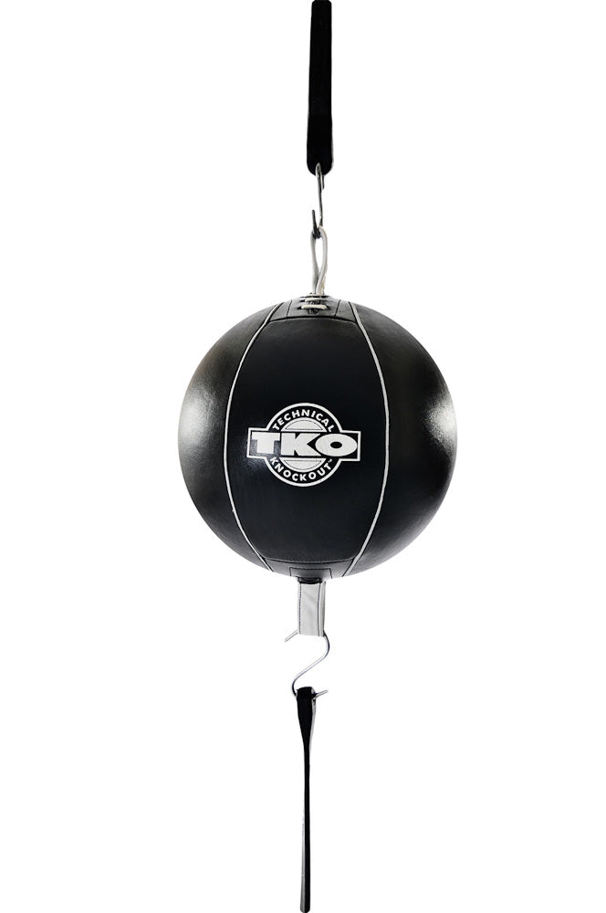 TKO Synthetic Double-End Bag, Black/White,