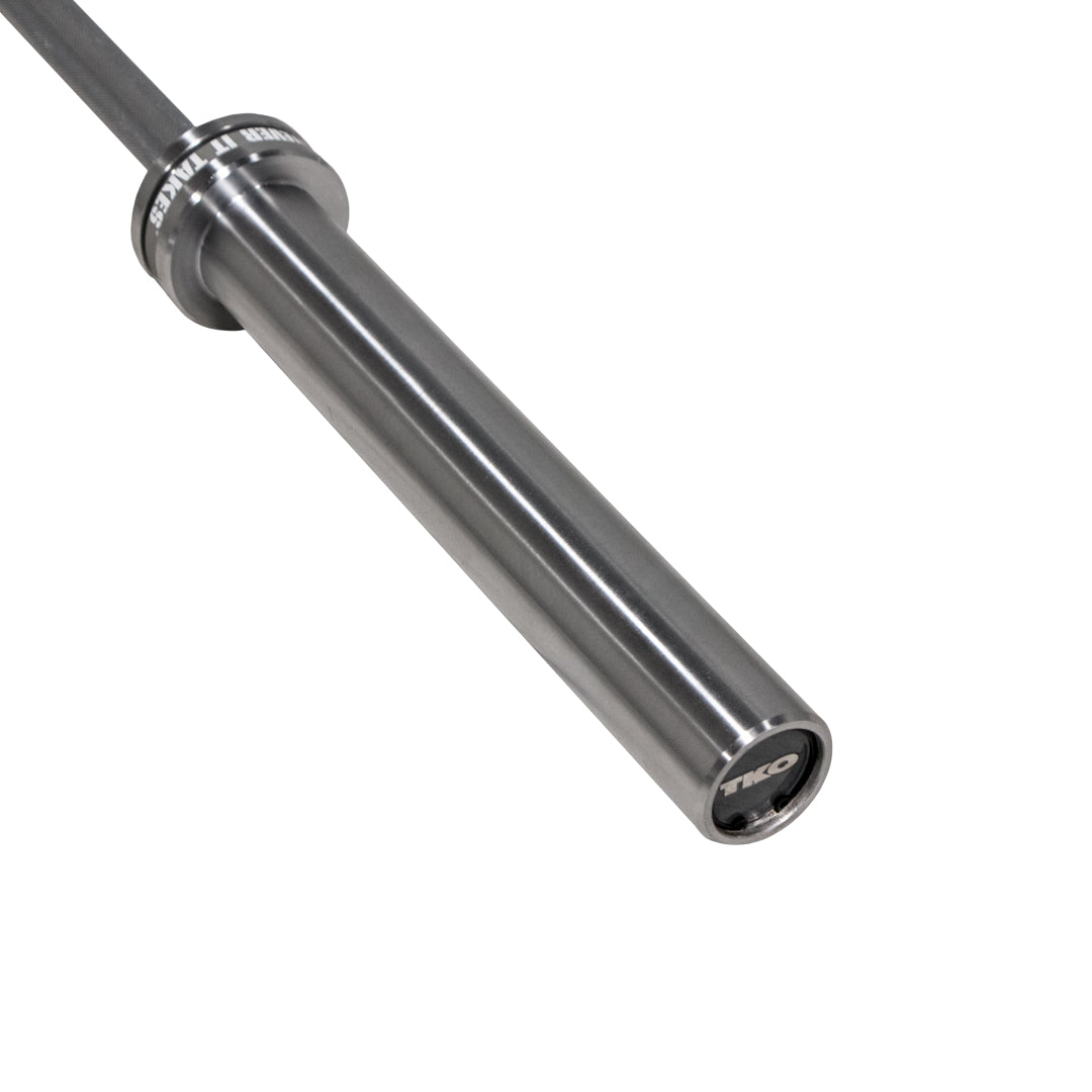 TKO 78" Lightweight Olympic Bar, 25mm Shaft, Hard Chrome Center Knurling