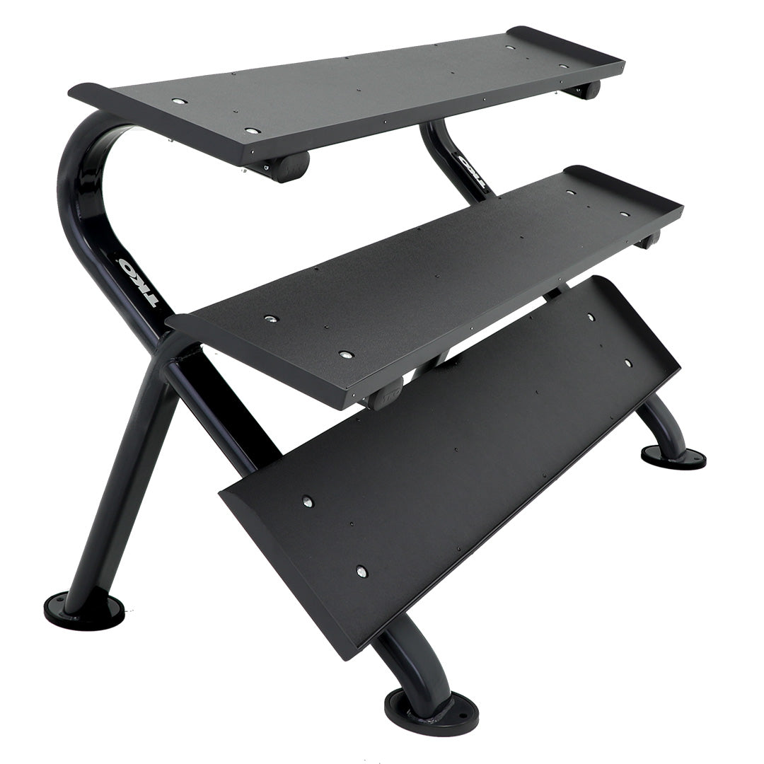 TKO 3-Tier Horizontal Dumbbell Rack  (holds 5-75lbs)