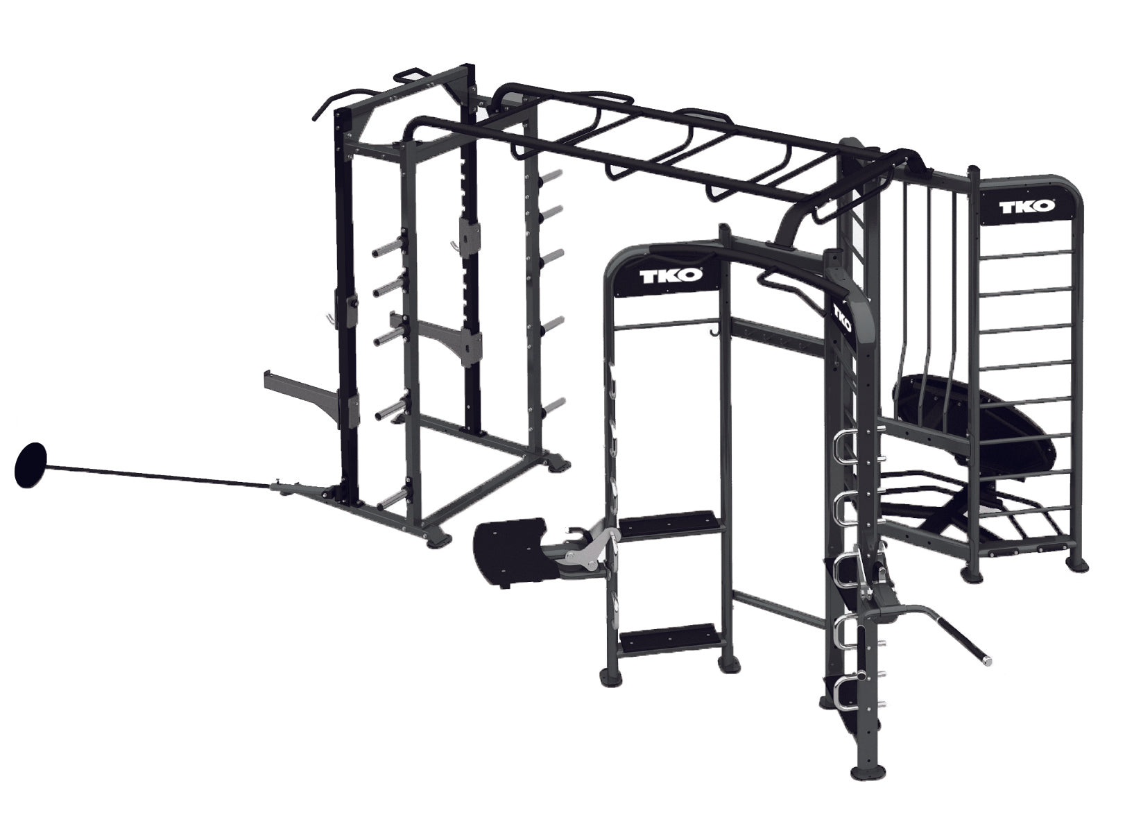 TKO Stretching+Rebounder+Power Rack Station
