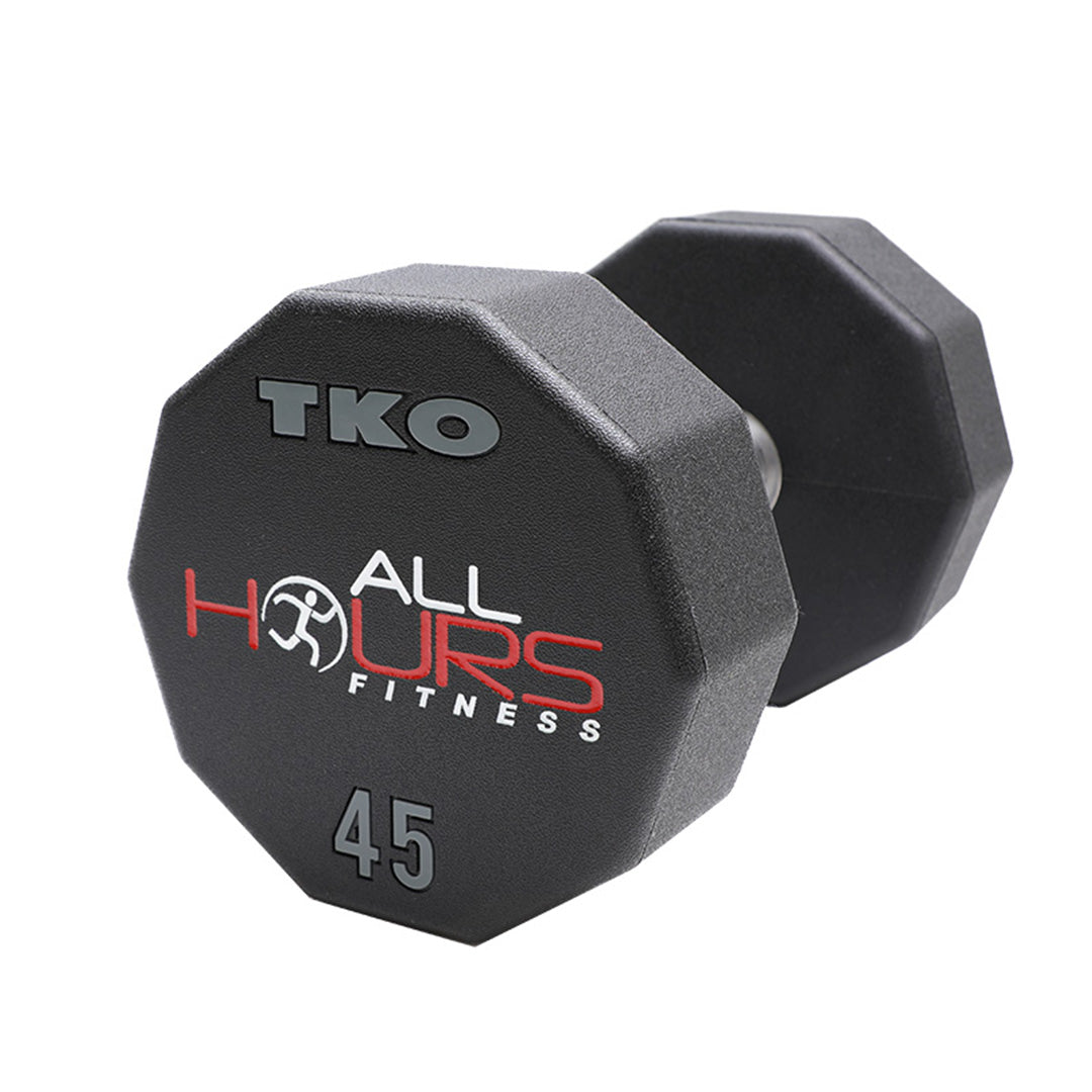 TKO 5-50lb Custom Ten-Sided Urethane Dumbbell Set