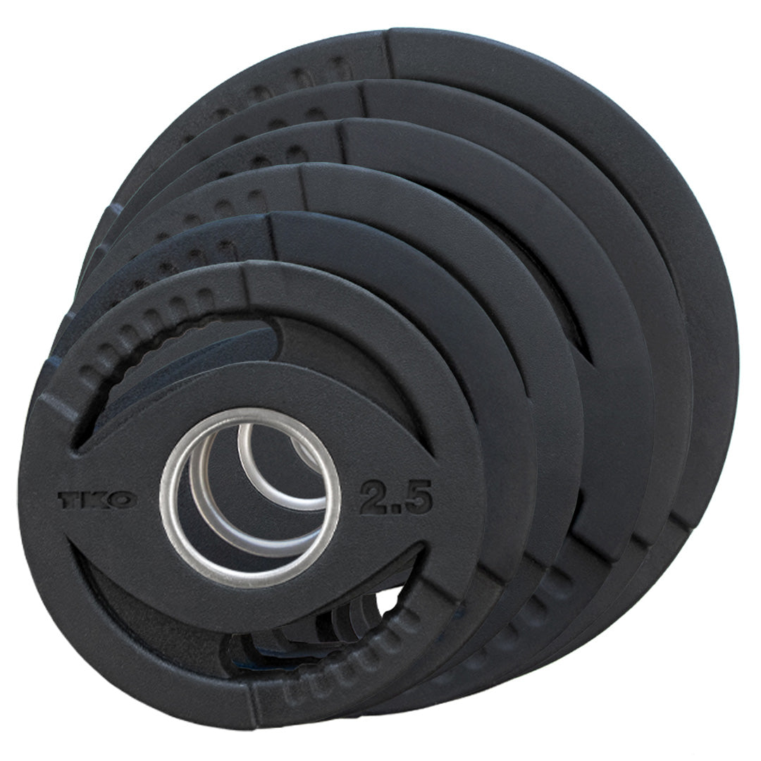 TKO Olympic 25lb. Rubber Dual Grip Plate