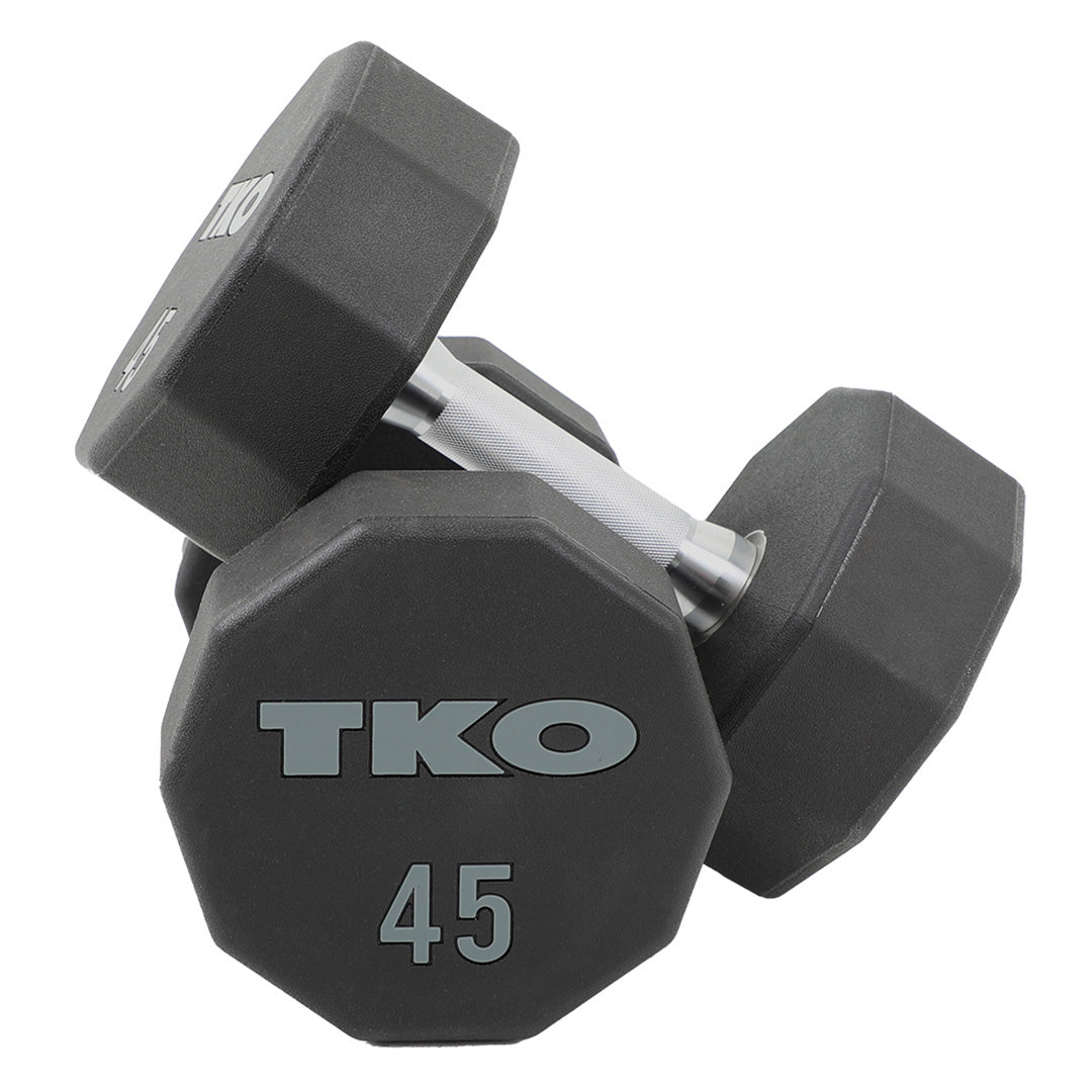 TKO 27.5 lb Custom Ten-Sided Urethane Dumbbells
