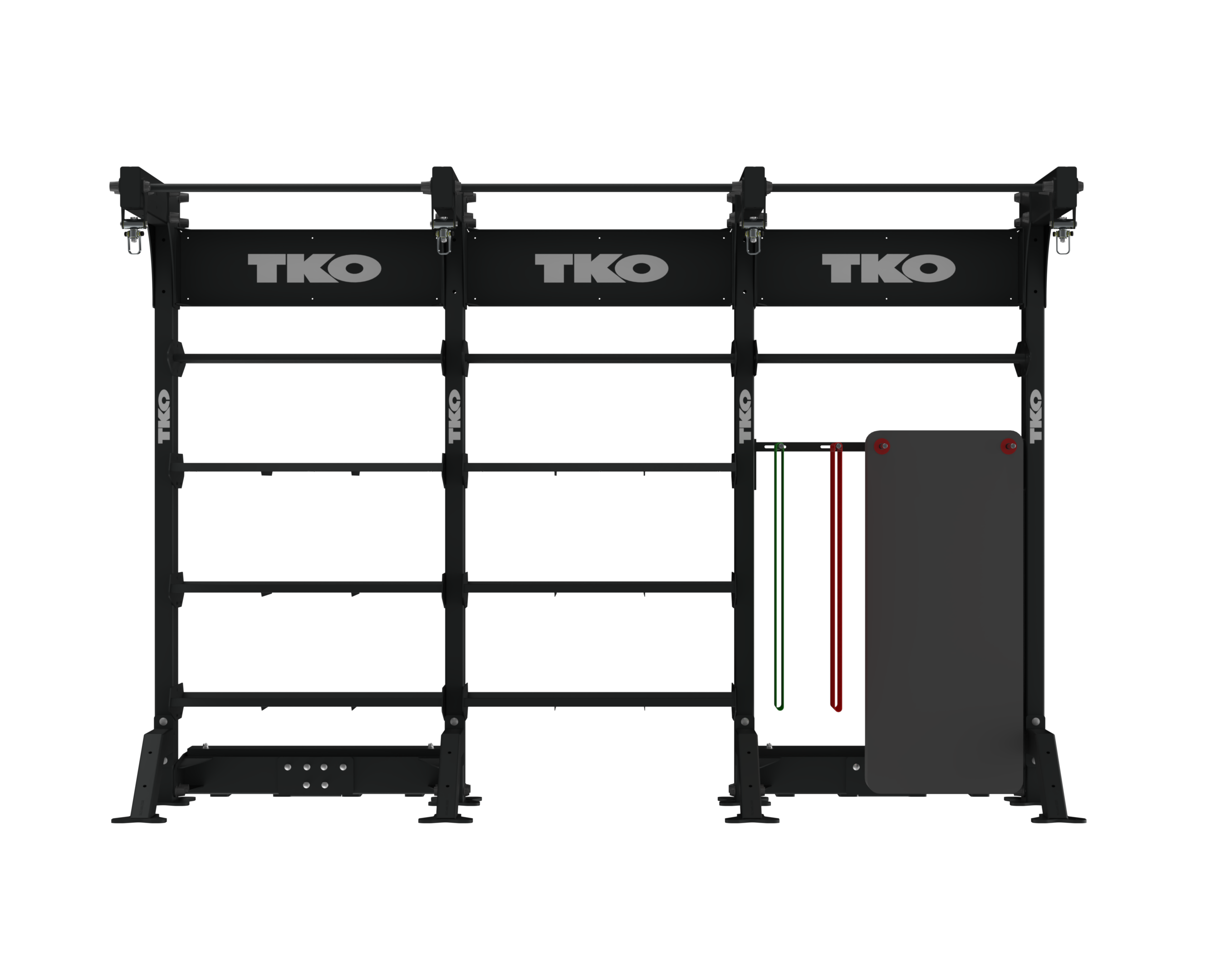 TKO Freestanding Triple Suspension Bay w/ Mat Rack