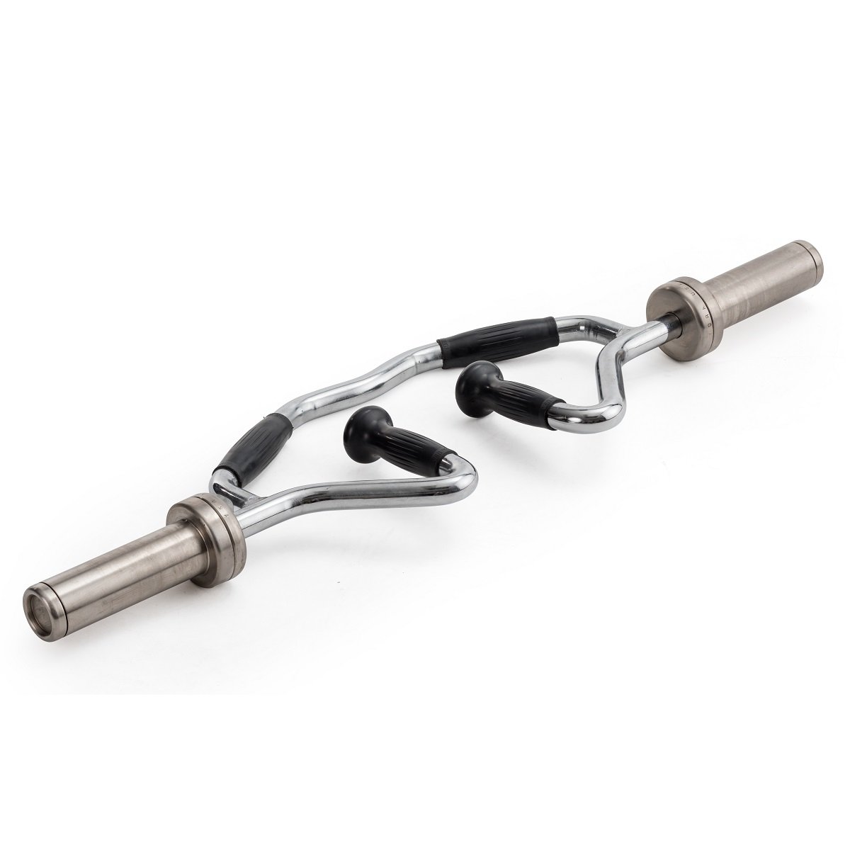 York Barbell Int'l. "Bi-Tri-Trap" Bar w/ Rubber Grips