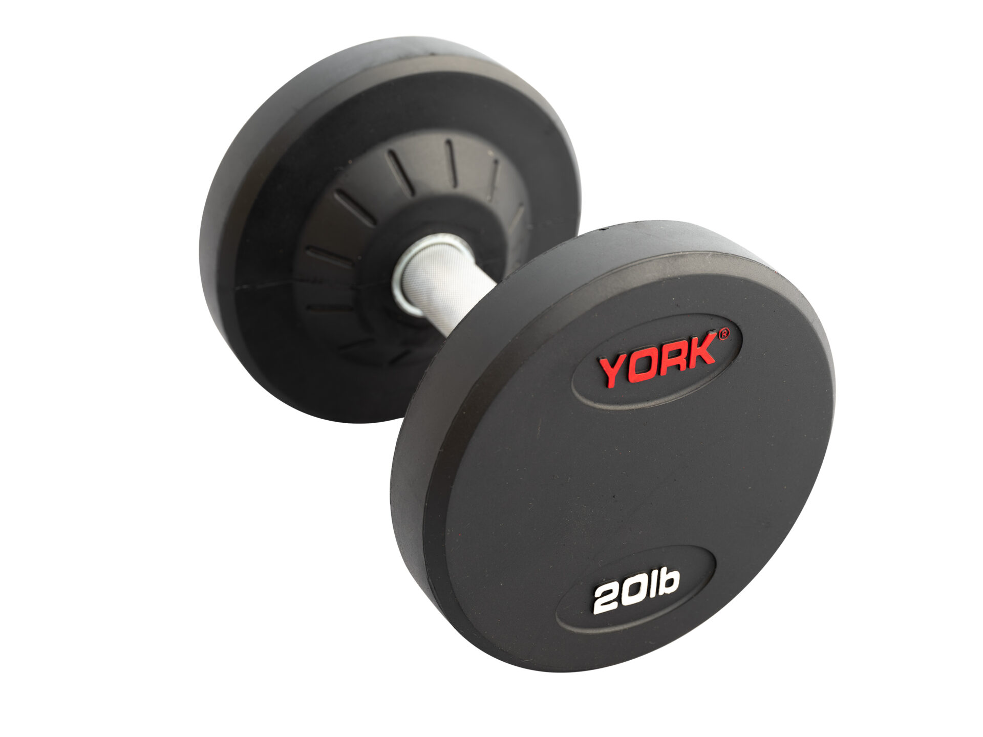 York Barbell 105 lb YORK Rubber Pro Style Dumbbells