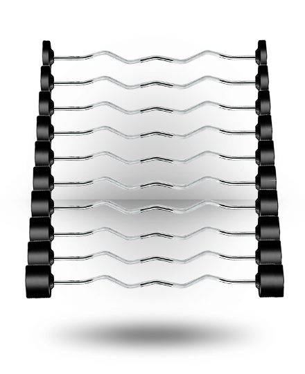 York Barbell 20 - 110 lb YORK Rubber Fixed Pro Curl Barbell Set