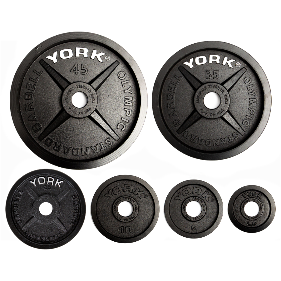 York Barbell 100 lb YORK 2" "Legacy"Cast Iron Precision Milled Olympic Plate