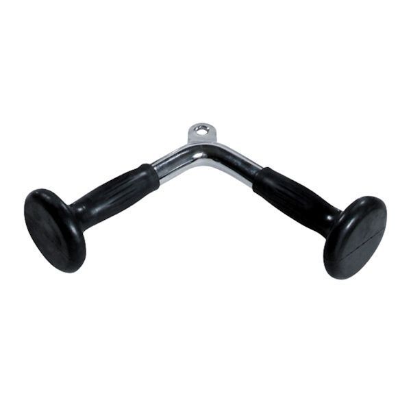 York Barbell Triceps Press-Down Chrome Bar w/ Rubber Ergo Grips