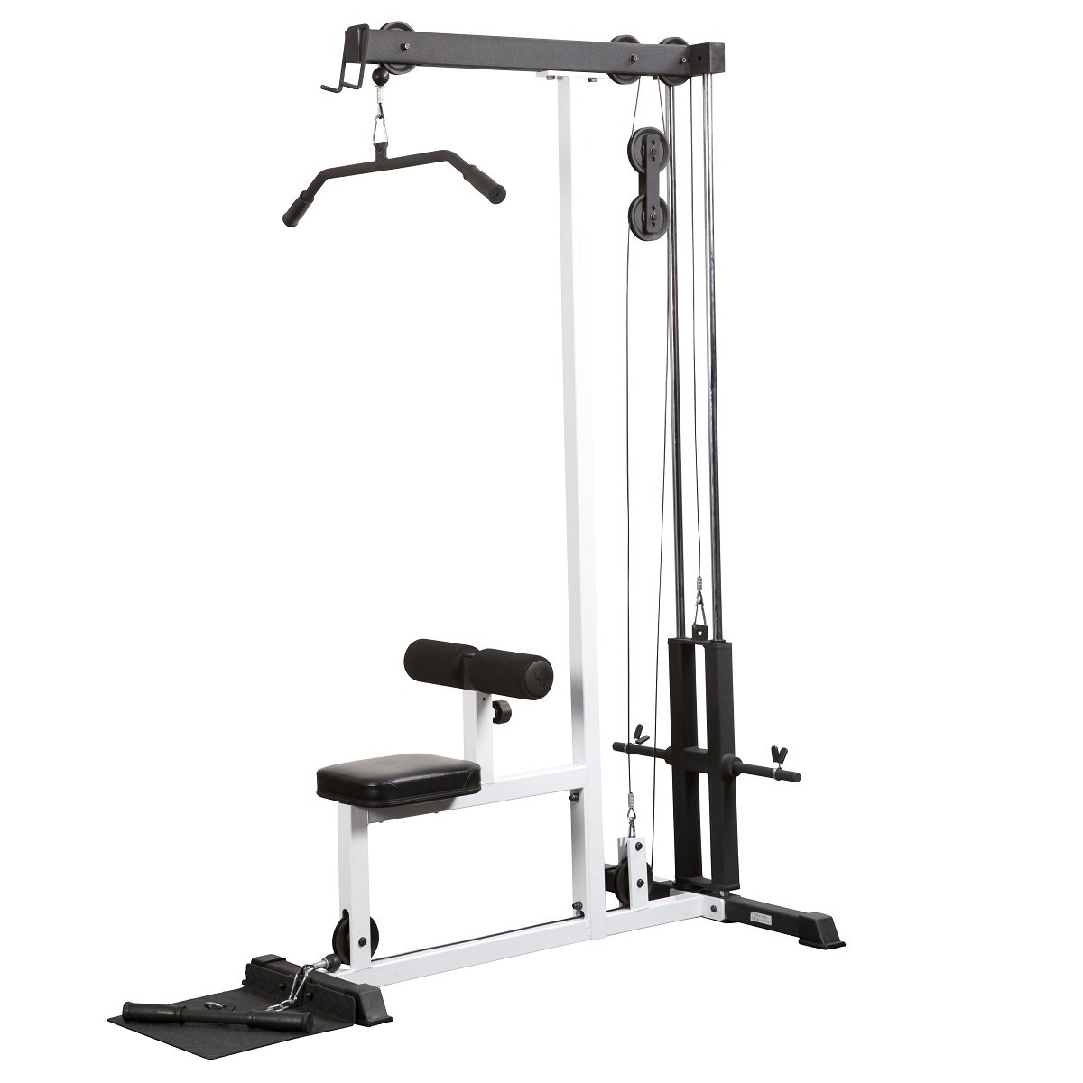 York Barbell FTS Lat Machine                                                                                             White Frame/Black Upholstery