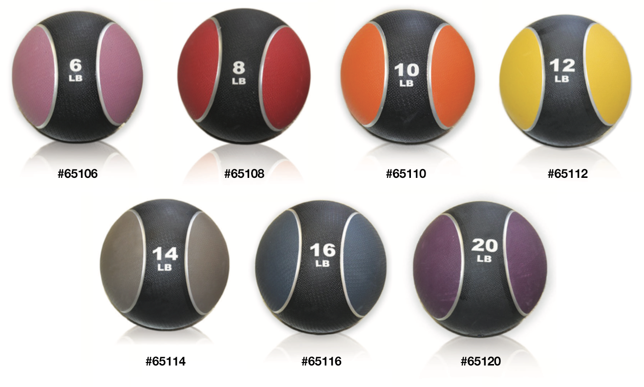 York Barbell 14lb. 2 Tone Medicine Rubber Ball- Brown