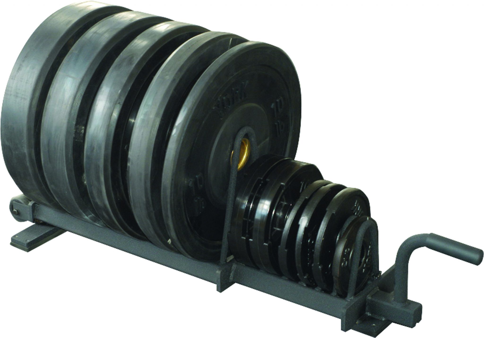 York Barbell Horizontal Plate Rack - Half Set - Black