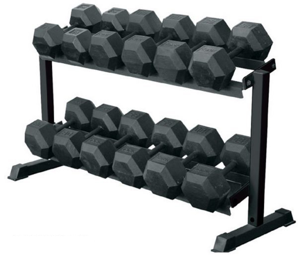 York Barbell 2-Tier Pro-Hex Rack - Black