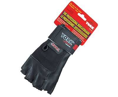 York Barbell The Professional Weight/Lift Glove-2" W/ Wrap MED #7862